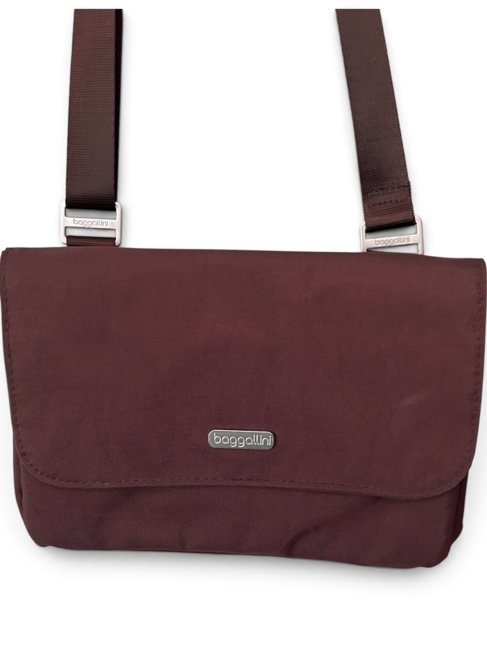 Baggallini Brown Nylon Small Crossbody Travel Purse